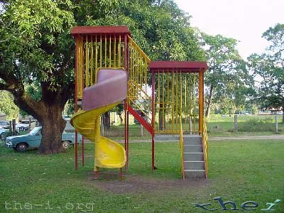 Children’s play equipment, Lion’s Den Hotel