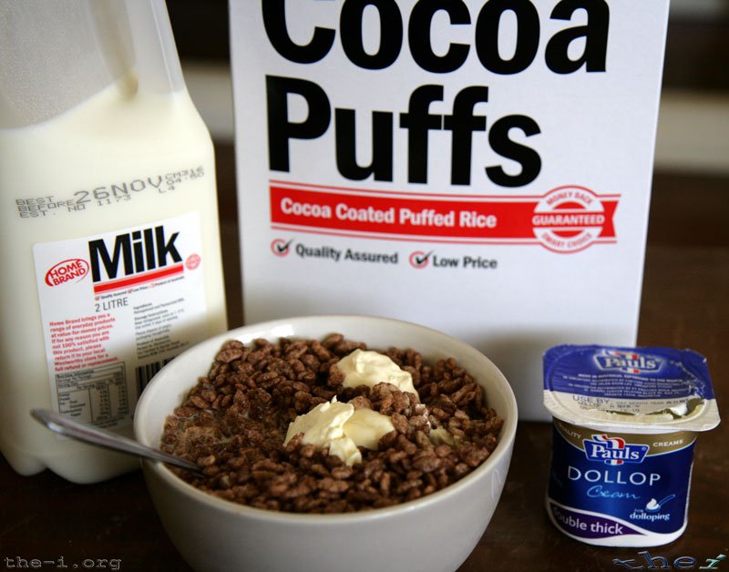 Cocoa Puffs, Milk and Cream