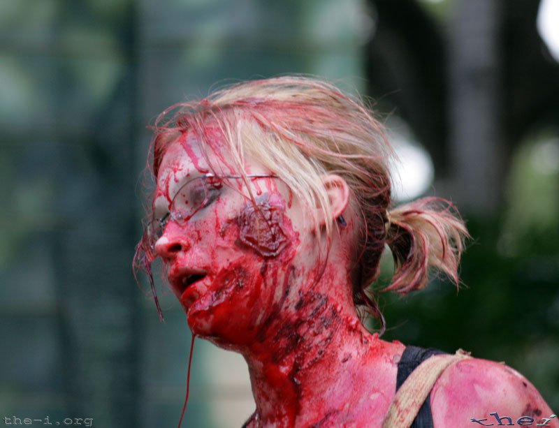 Flesh wounds on Zombie