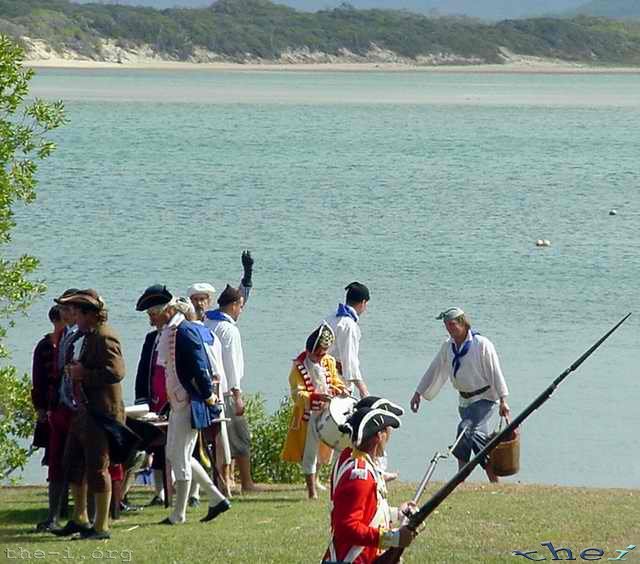 Reenactment of Cook’s landing